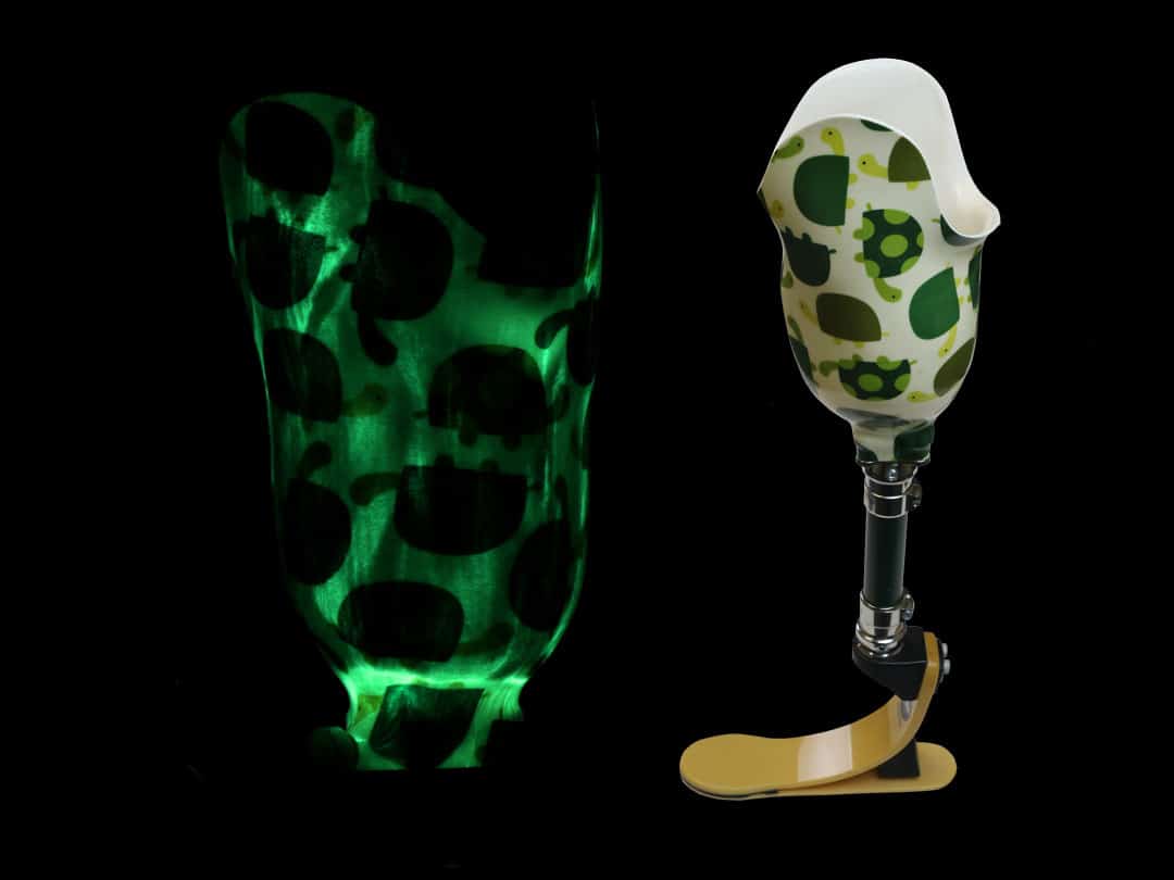 Glow in the Dark Prosthetic Leg